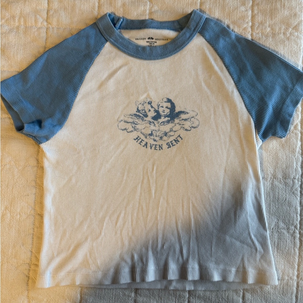 Brandy Melville Heaven Sent Cropped T shirt